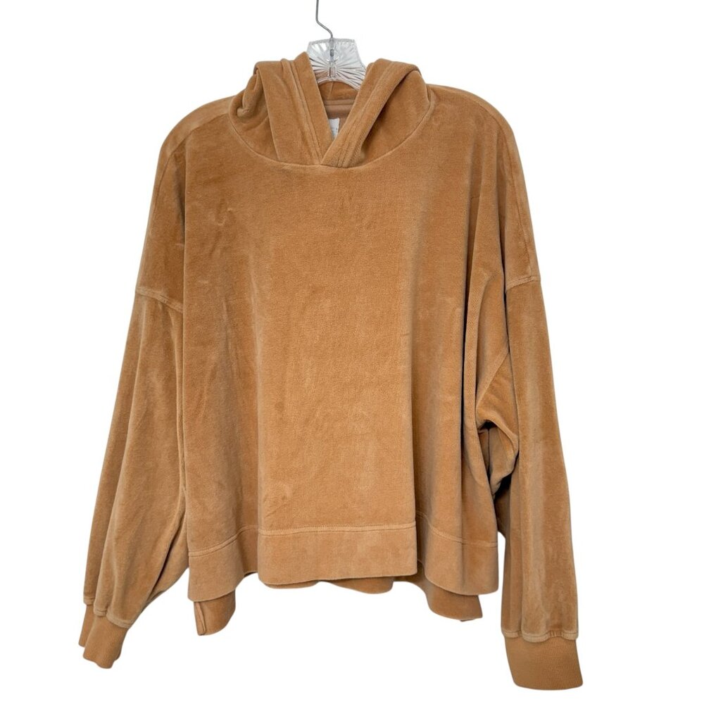 Aerie Velour Cropped Oversized Pullover Hoodie Women's Size XL